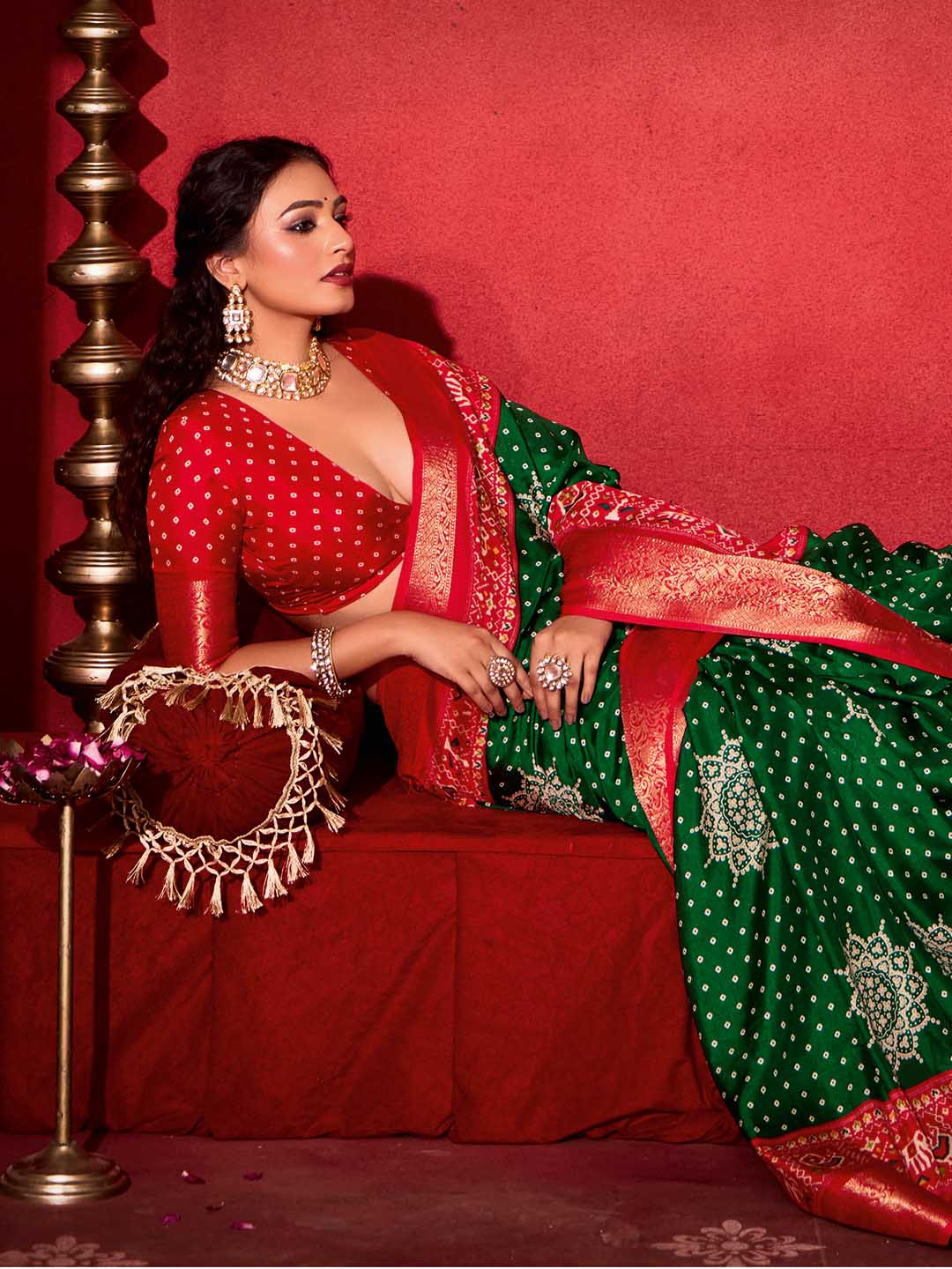 Patola Printed Art Silk Woven Saree