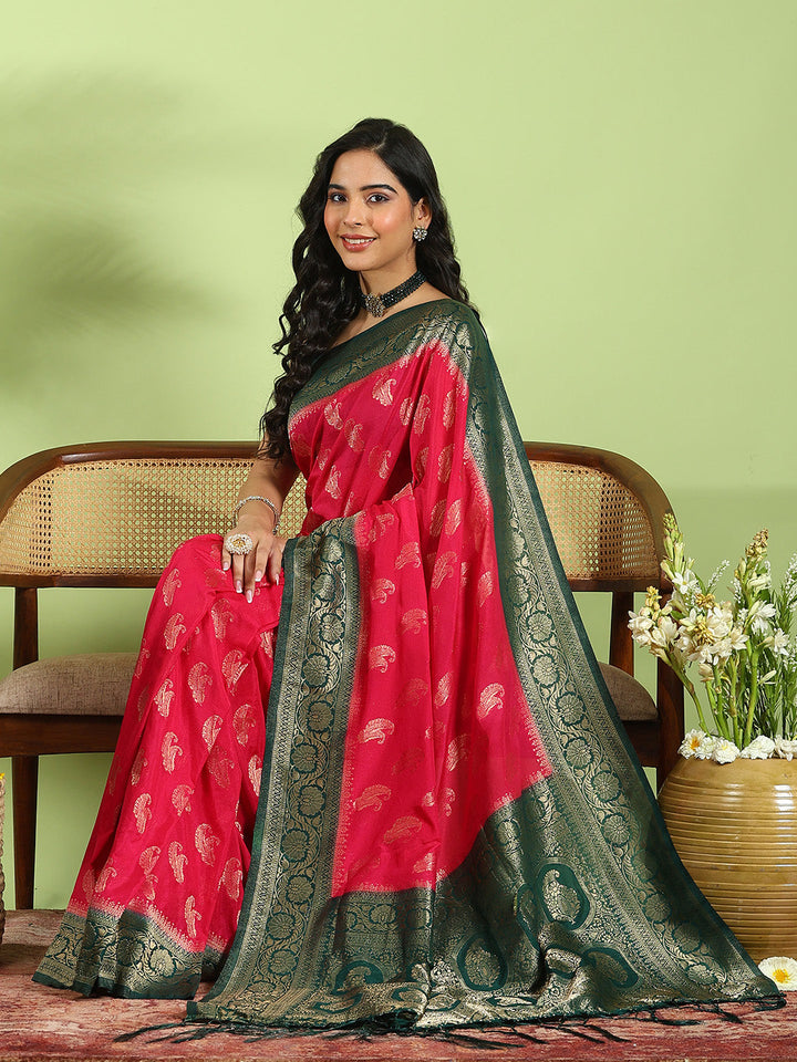 Plain Crepe Saree