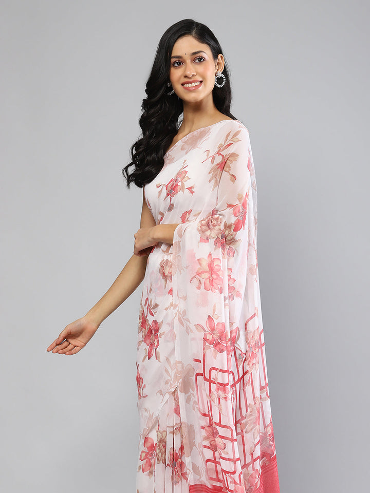 Digital Printed Georgette Saree