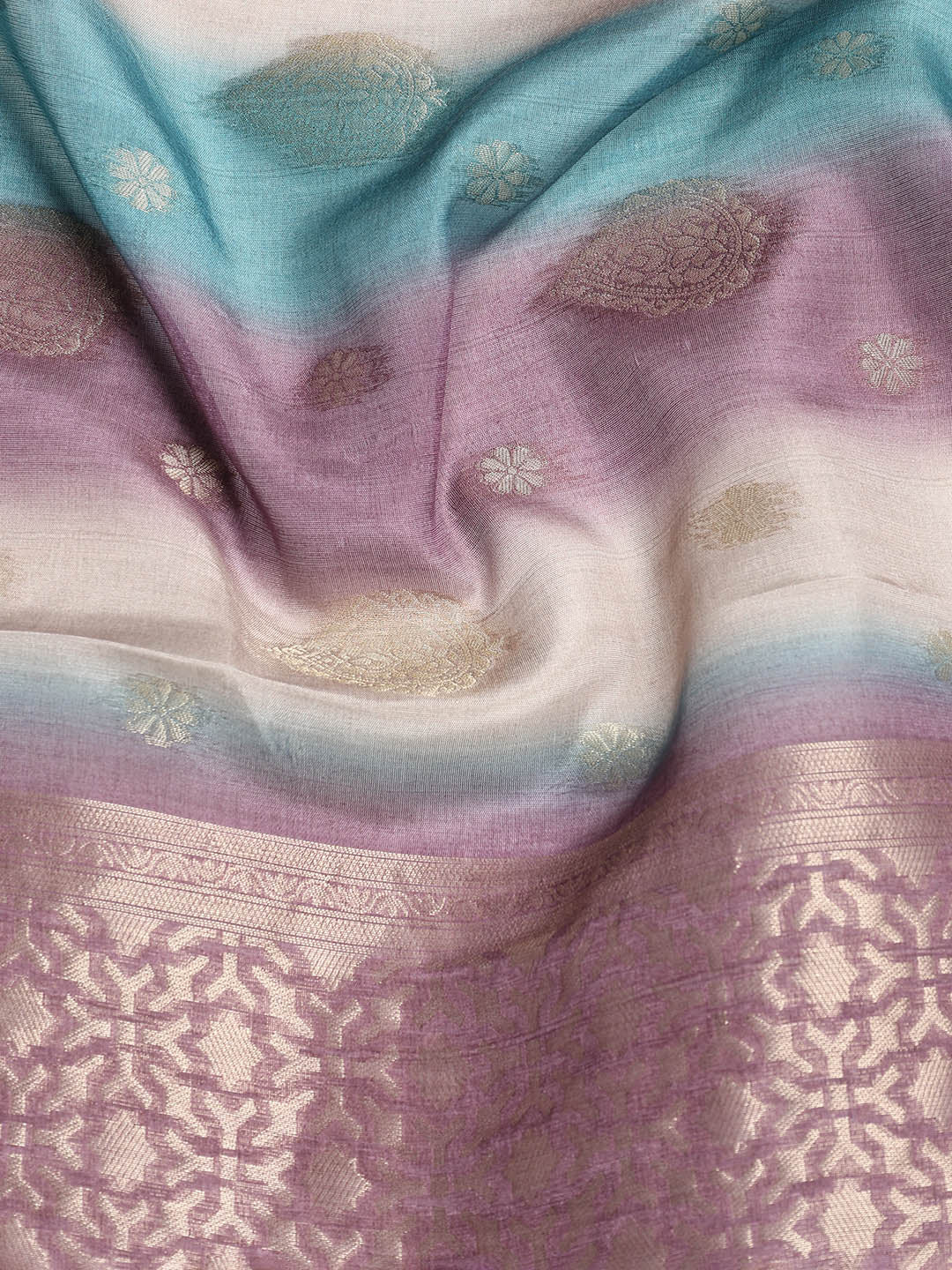 Sequence Work Chanderi Unstitched Suit With Dupatta