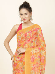 Digital Printed Georgette Woven Saree