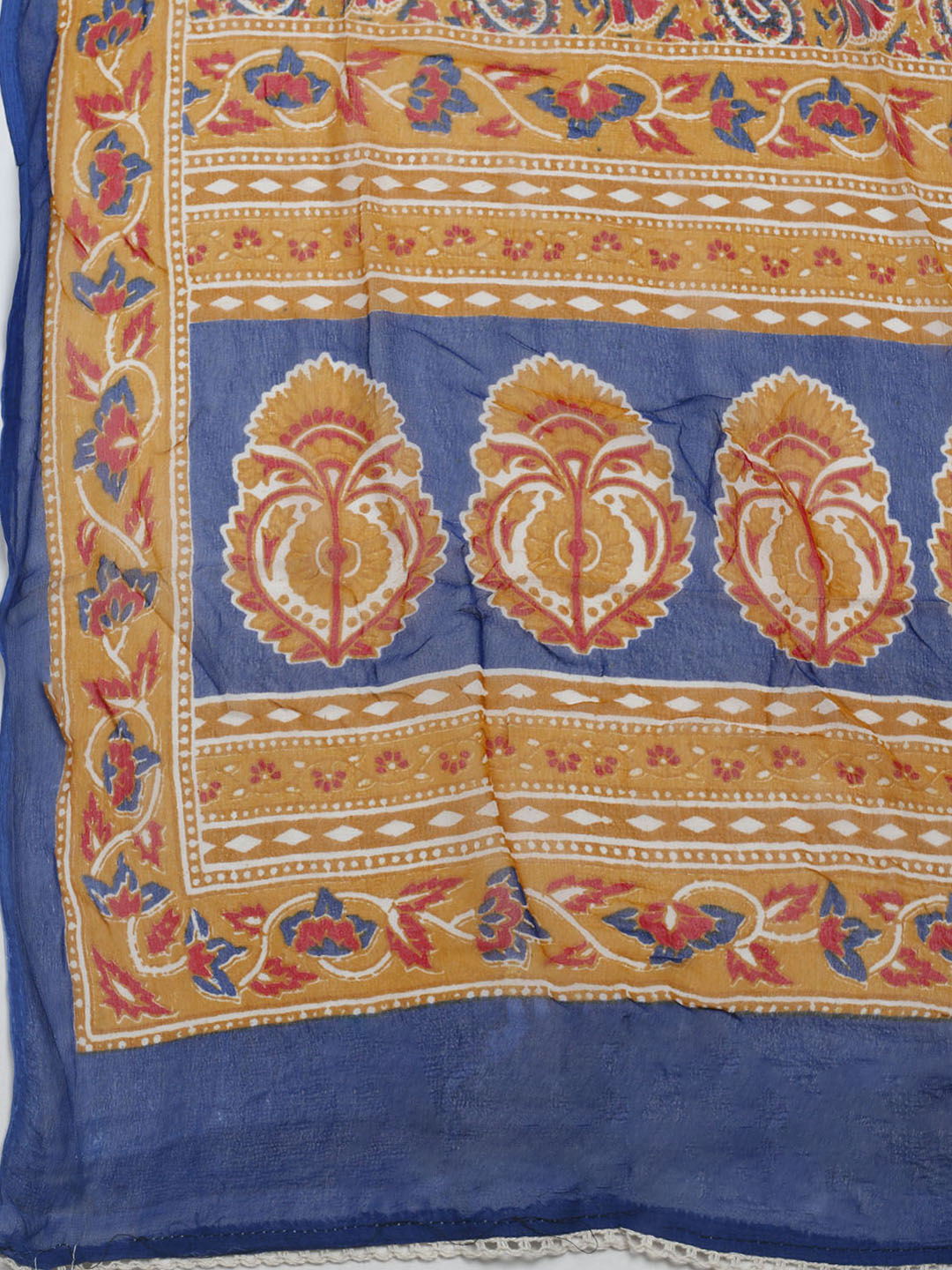 Embroidered Cotton Blend Unstitched Suit With Dupatta