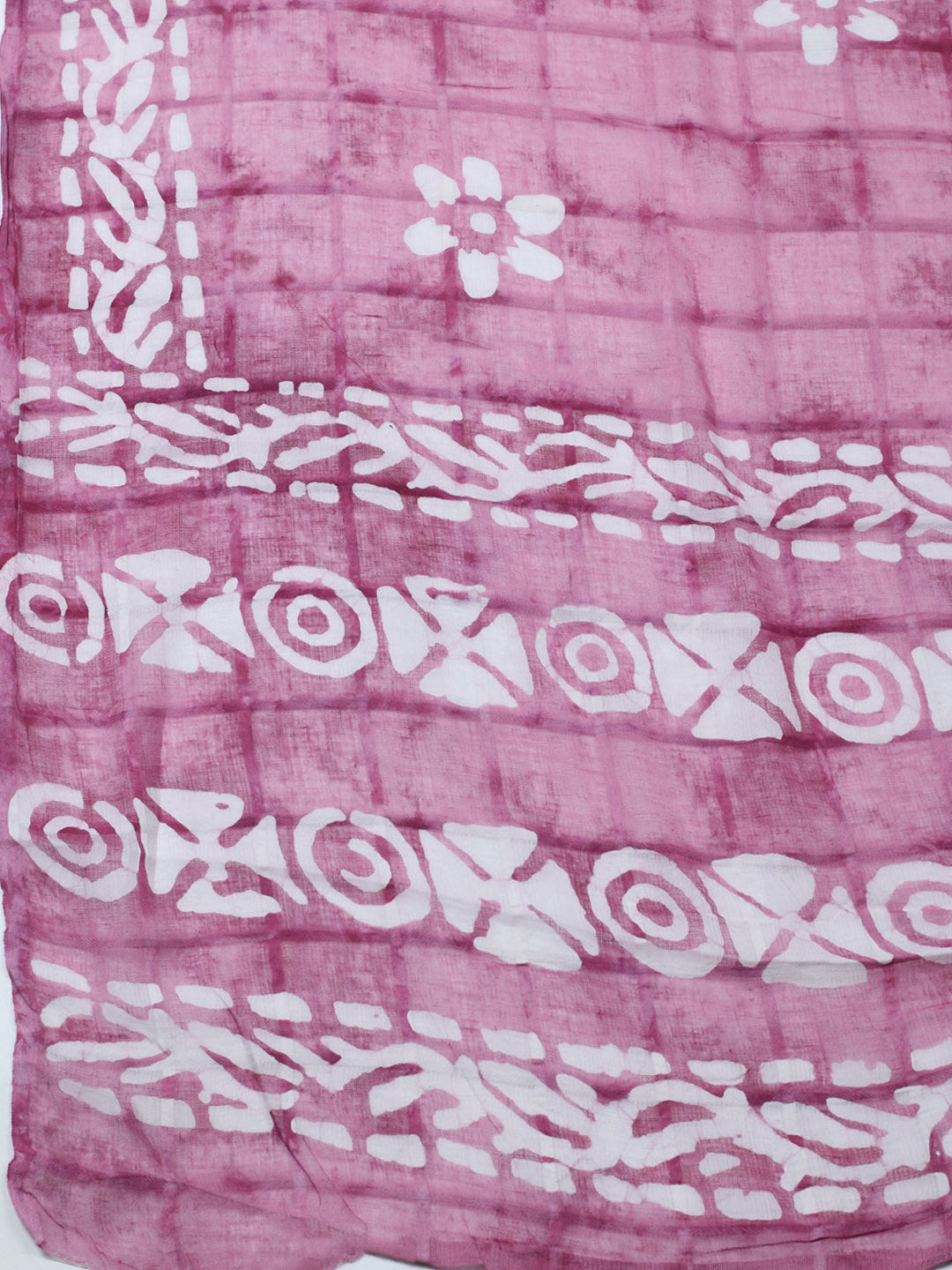 Printed Cotton Blend Unstitched Suit With Pant &amp; Dupatta