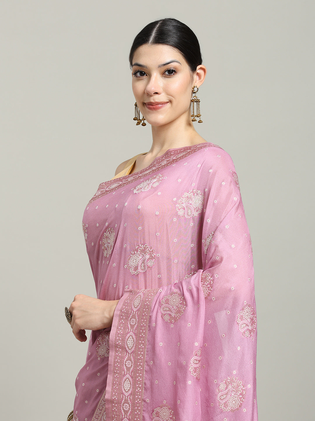 Zari Jaal Art Silk Woven Saree