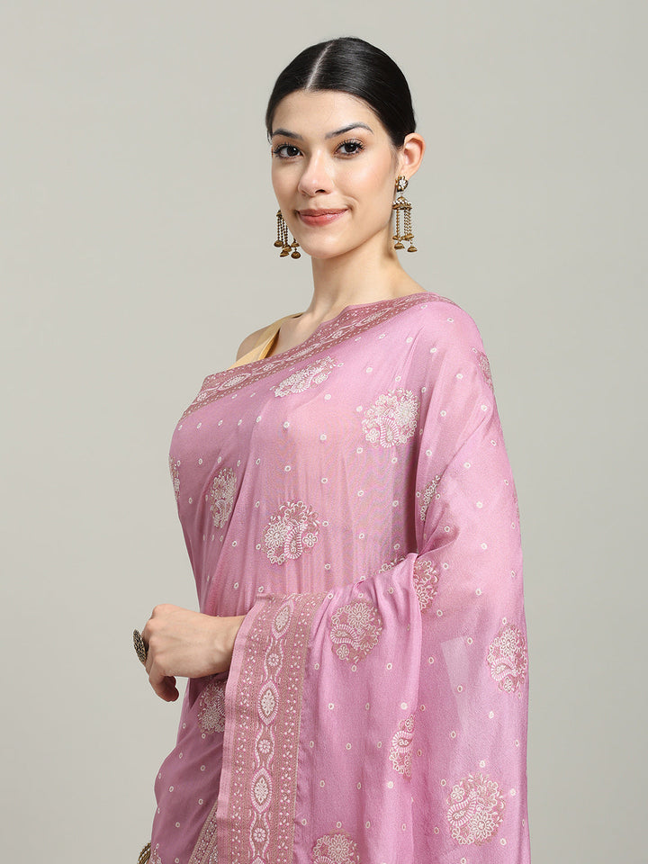 Zari Jaal Art Silk Woven Saree