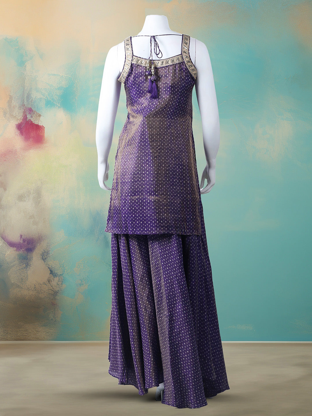 Woven Design Tissue Stitched Kurta With Pant &amp; Dupatta
