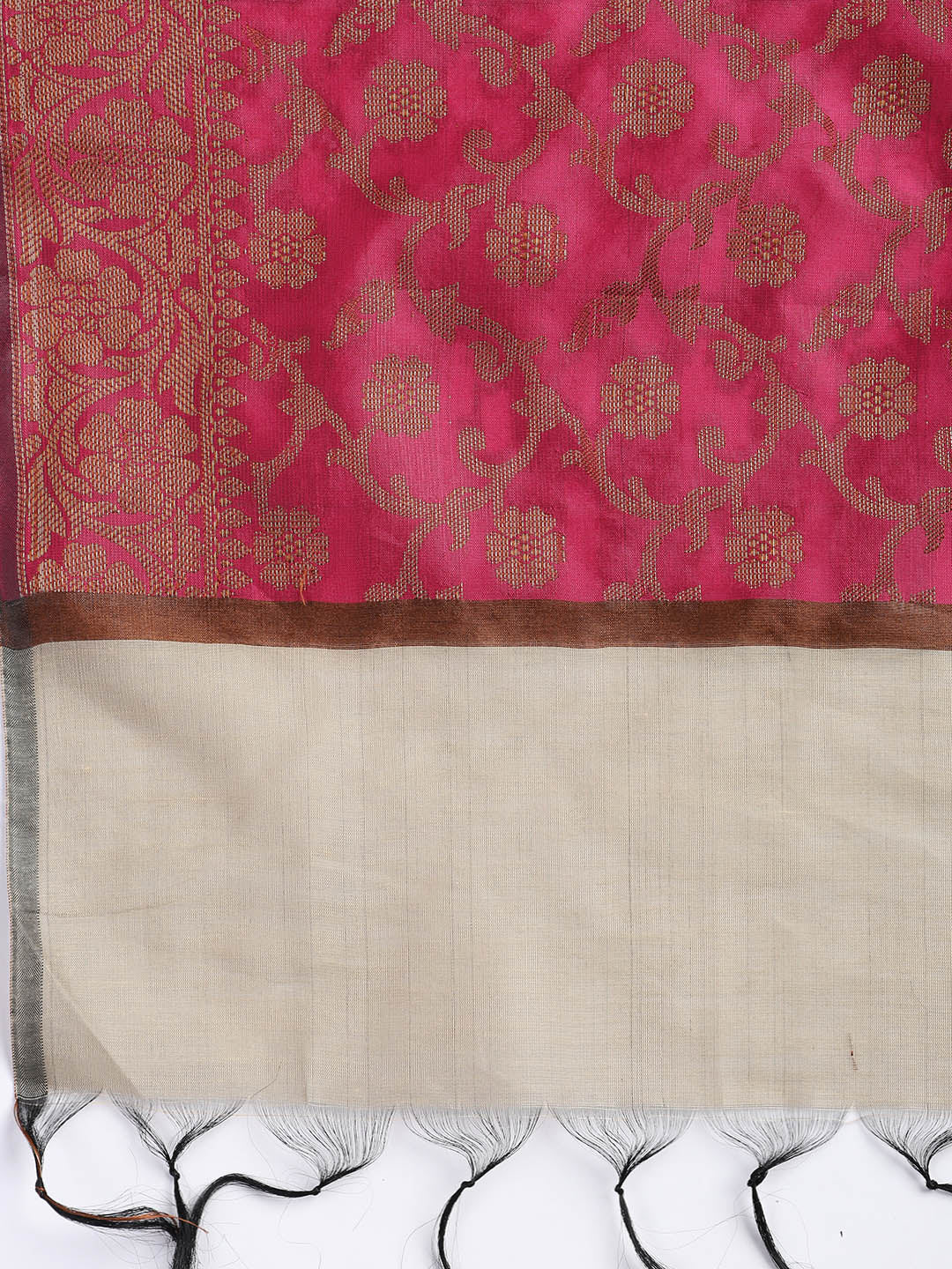 Woven Chanderi Unstitched Suit With Dupatta
