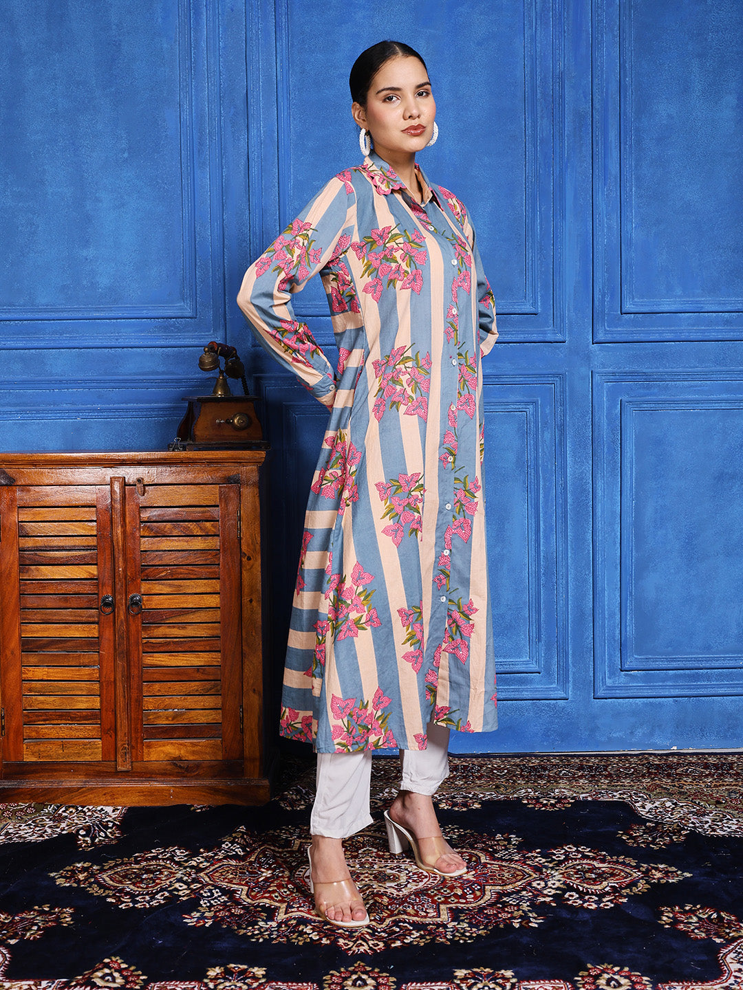 printed Cotton Blend Kurta