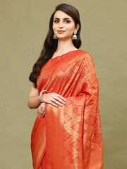 Zari Jaal Woven Handloom Saree