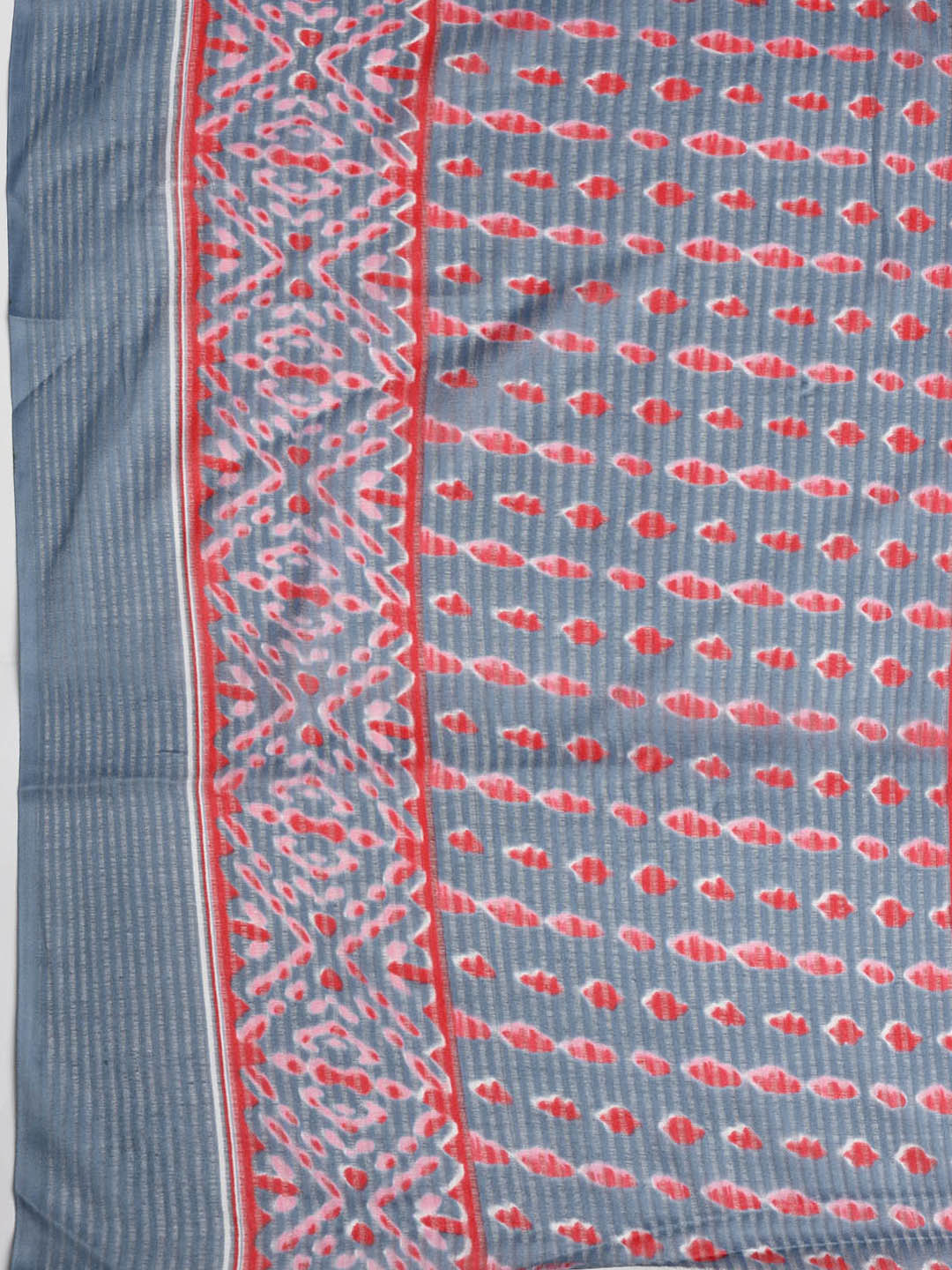 Printed Cotton Blend Unstitched Suit With Dupatta