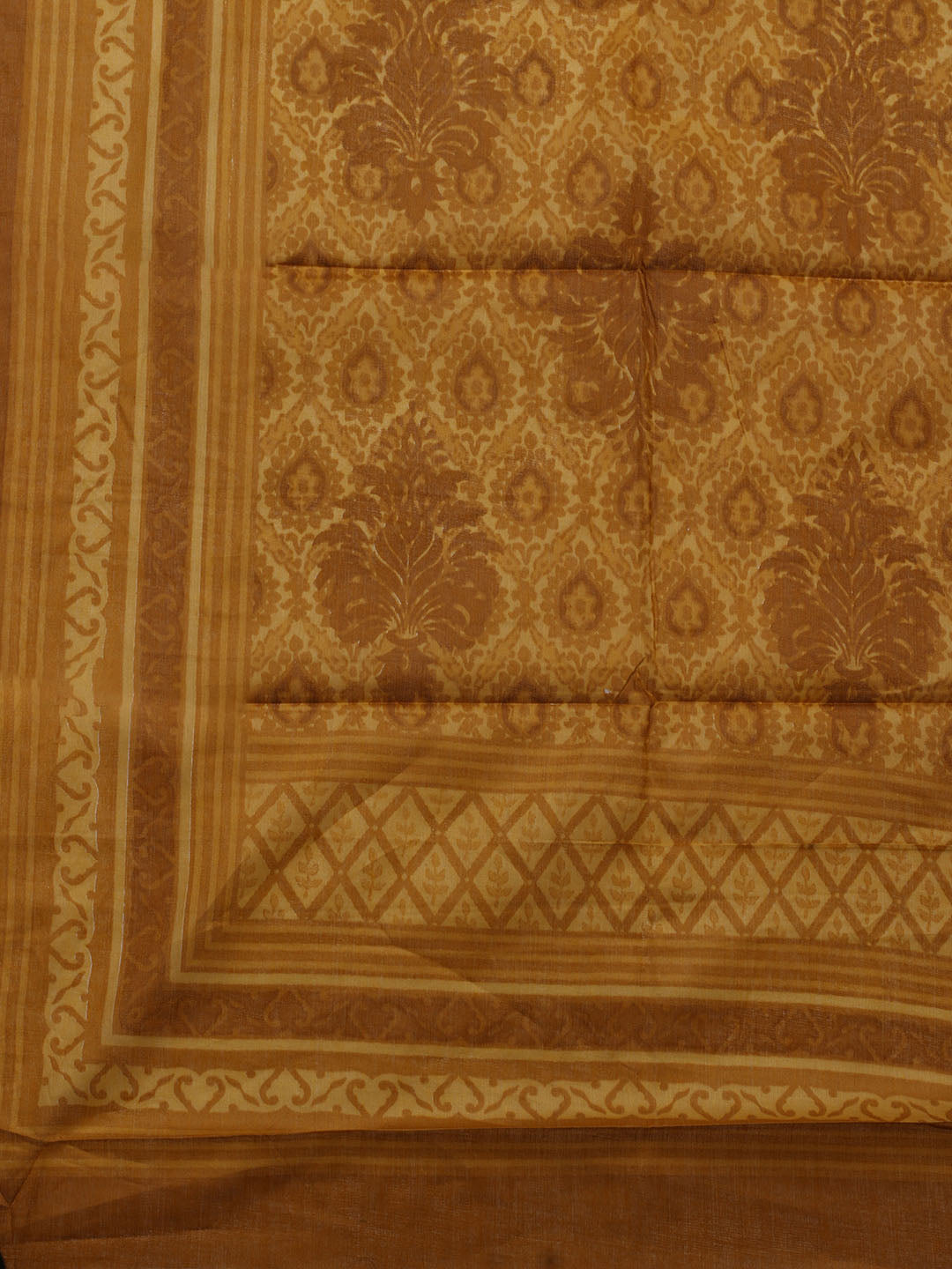 Printed Cotton Blend Unstitched Suit With Dupatta