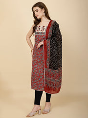 Printed Cotton Unstitched Suit Piece With Dupatta