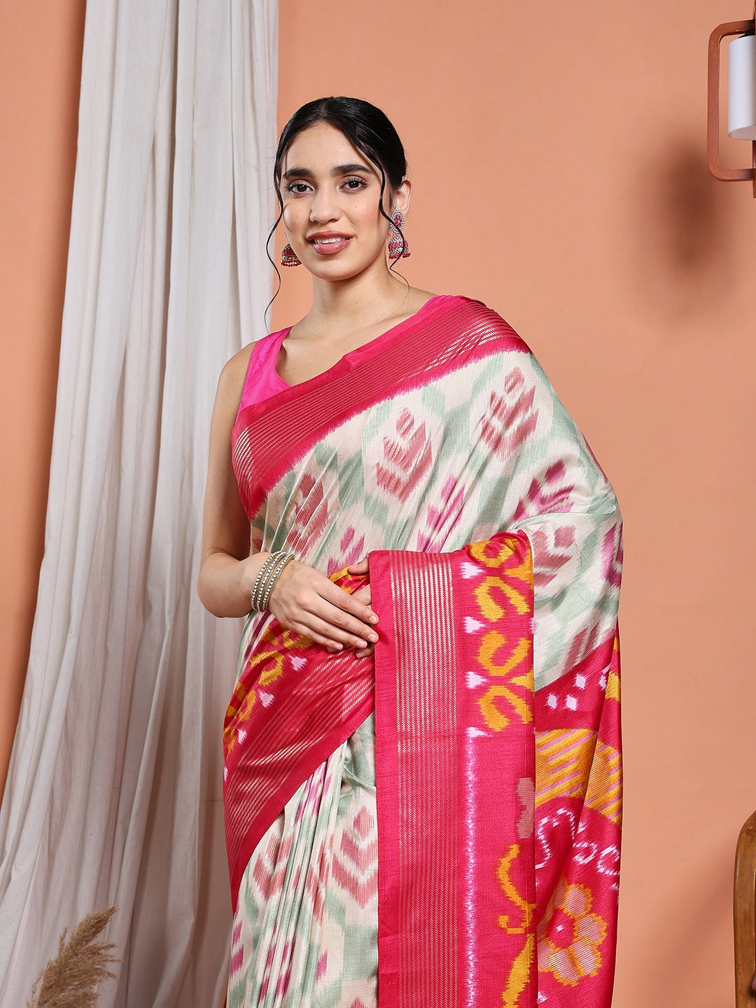 Digital Printed Art Silk Saree