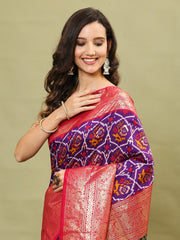 Patola Printed Art Silk Woven Saree