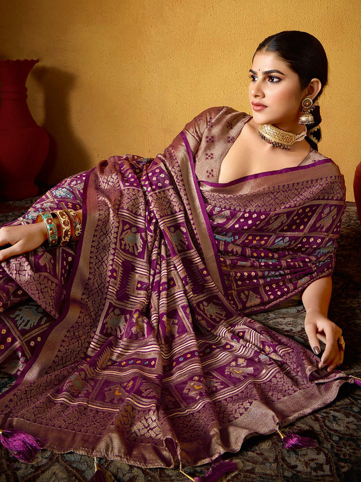 Abstract Print Georgette Saree