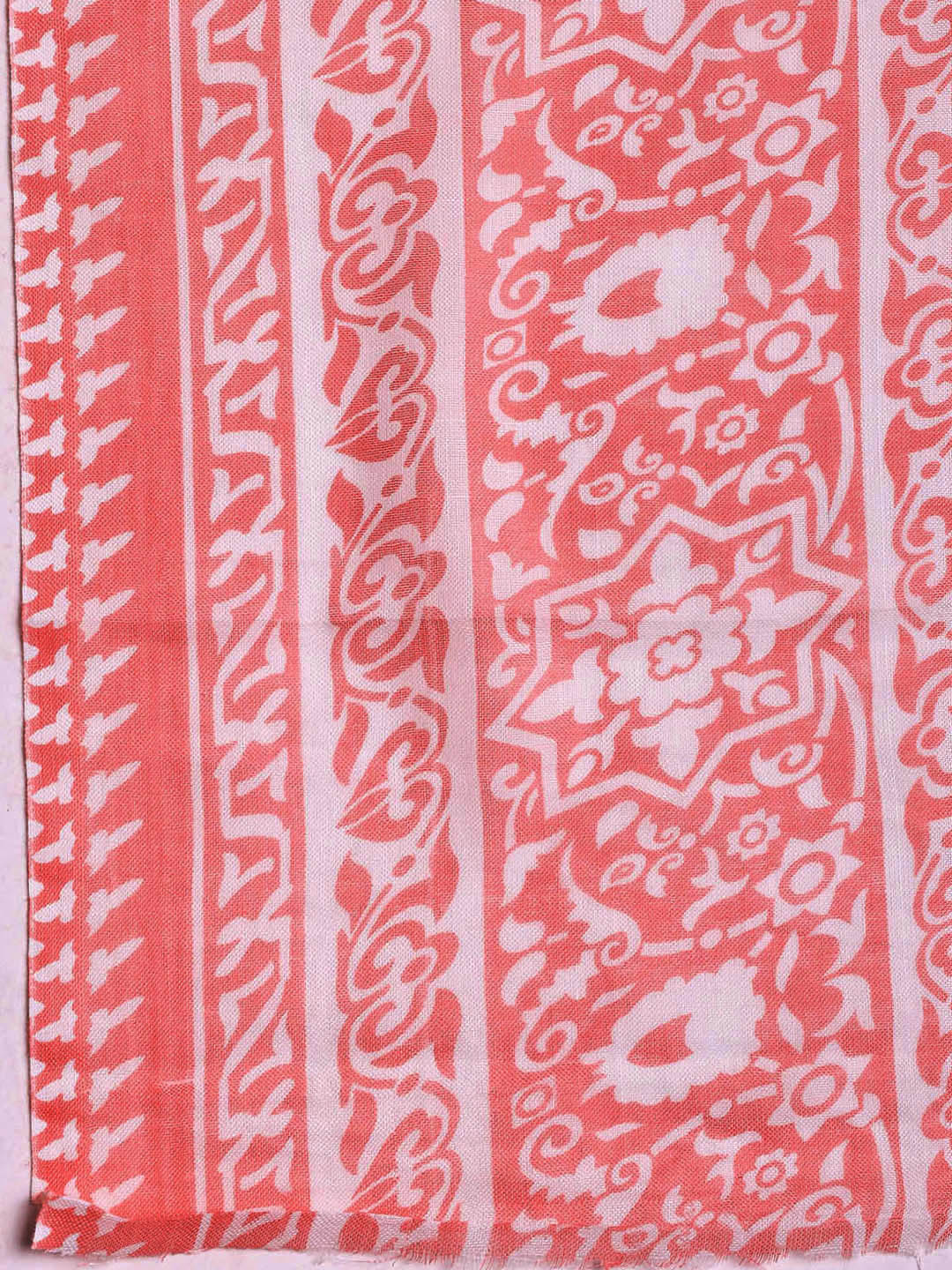 Printed Cotton Blend Unstitched Suit With Dupatta