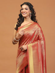 Zari Jaal Brocade Handloom Woven Saree