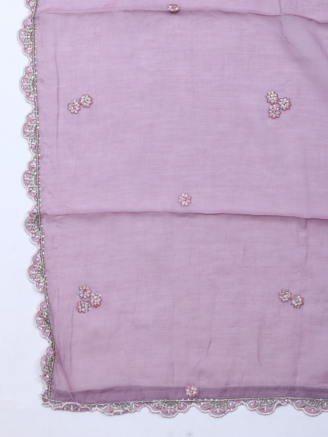 Embroidered Cotton Blend Unstitched Suit With Dupatta