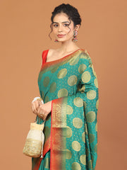 Zari Border Woven Art Silk Saree