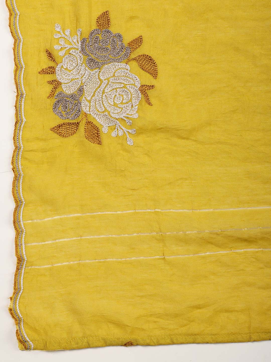 Printed Cotton Blend Unstitched Suit Piece With Dupatta