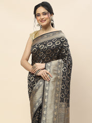 Zari Jaal Woven Crepe Saree