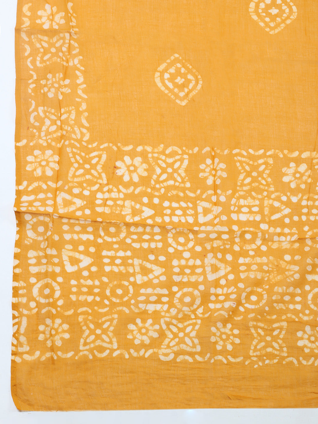 Printed Cotton Blend Unstitched Suit With Pant &amp; Dupatta
