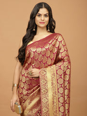 Zari Booti Woven Handloom Saree