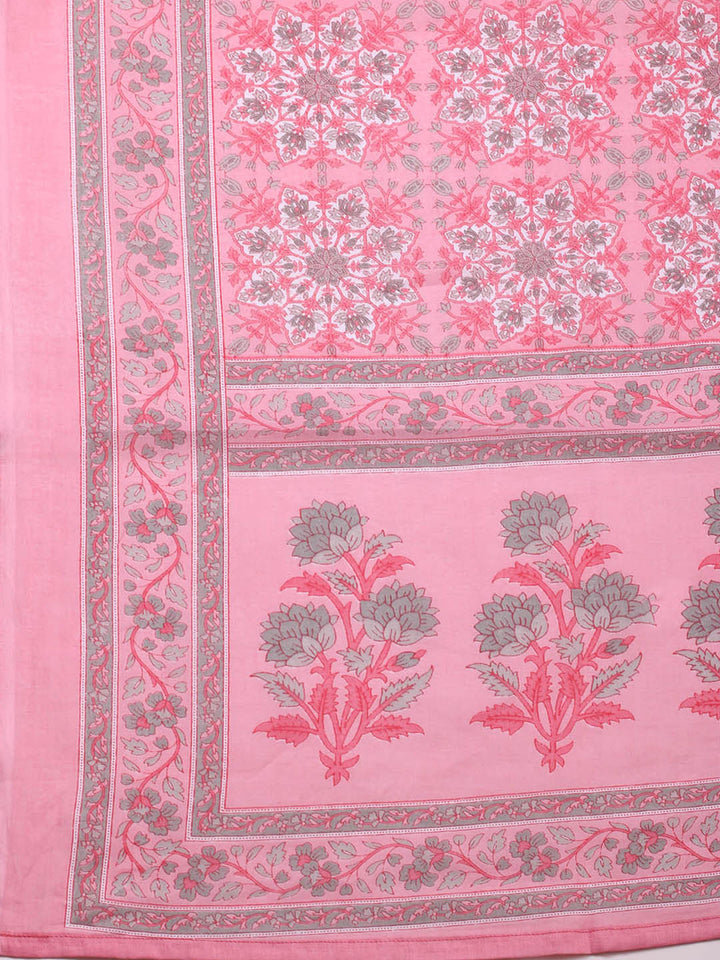 Embellished Cotton Blend Unstitched Suit With Pant &amp; Dupatta