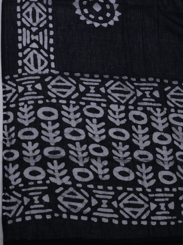 Printed Cotton Blend Unstitched Suit With Dupatta