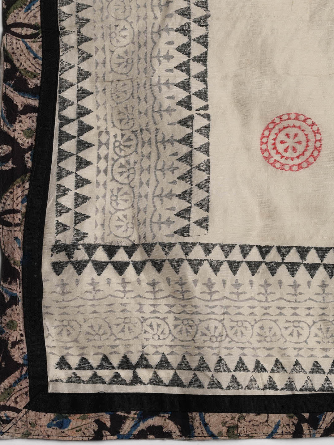 Neck Embroidered Cotton Blend Unstitched Suit With Dupatta