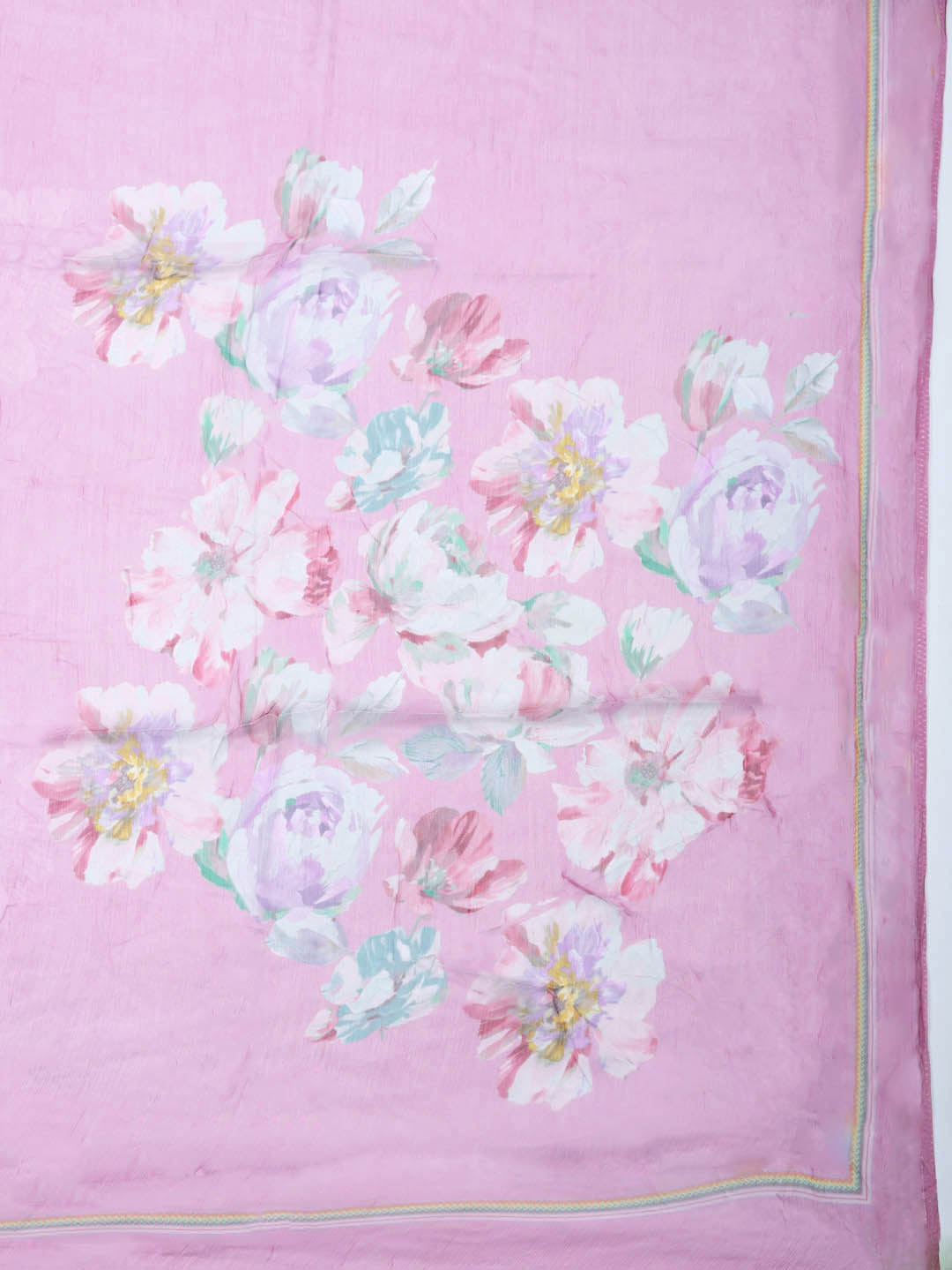 Embroidered Cotton Blend Unstitched Suit With Pant &amp; Dupatta