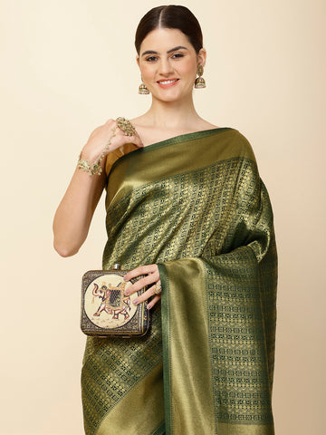 Brocade Zari Jaal Woven Handloom Saree