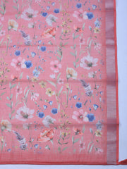 Embroidered Linen Blend Unstitched Suit With Pant & Dupatta