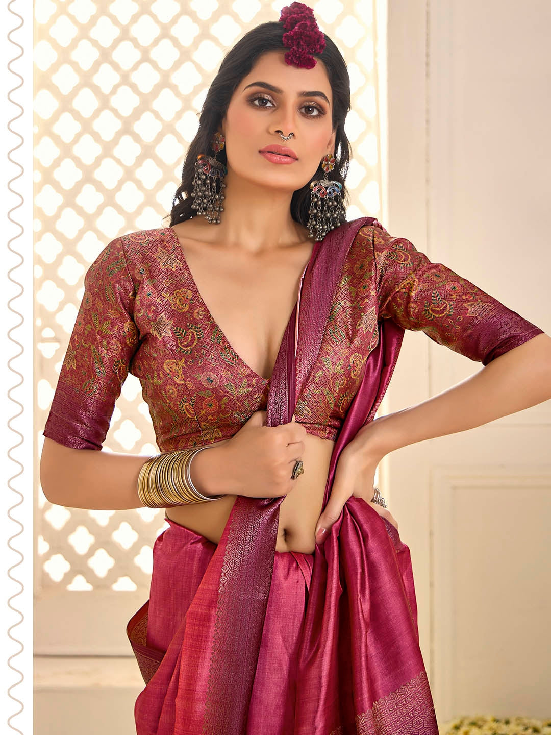 Zari Border Art Silk Saree