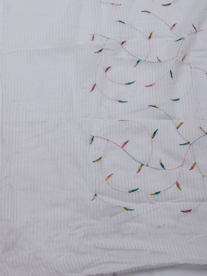 Printed Cotton Blend Unstitched Suit With Dupatta