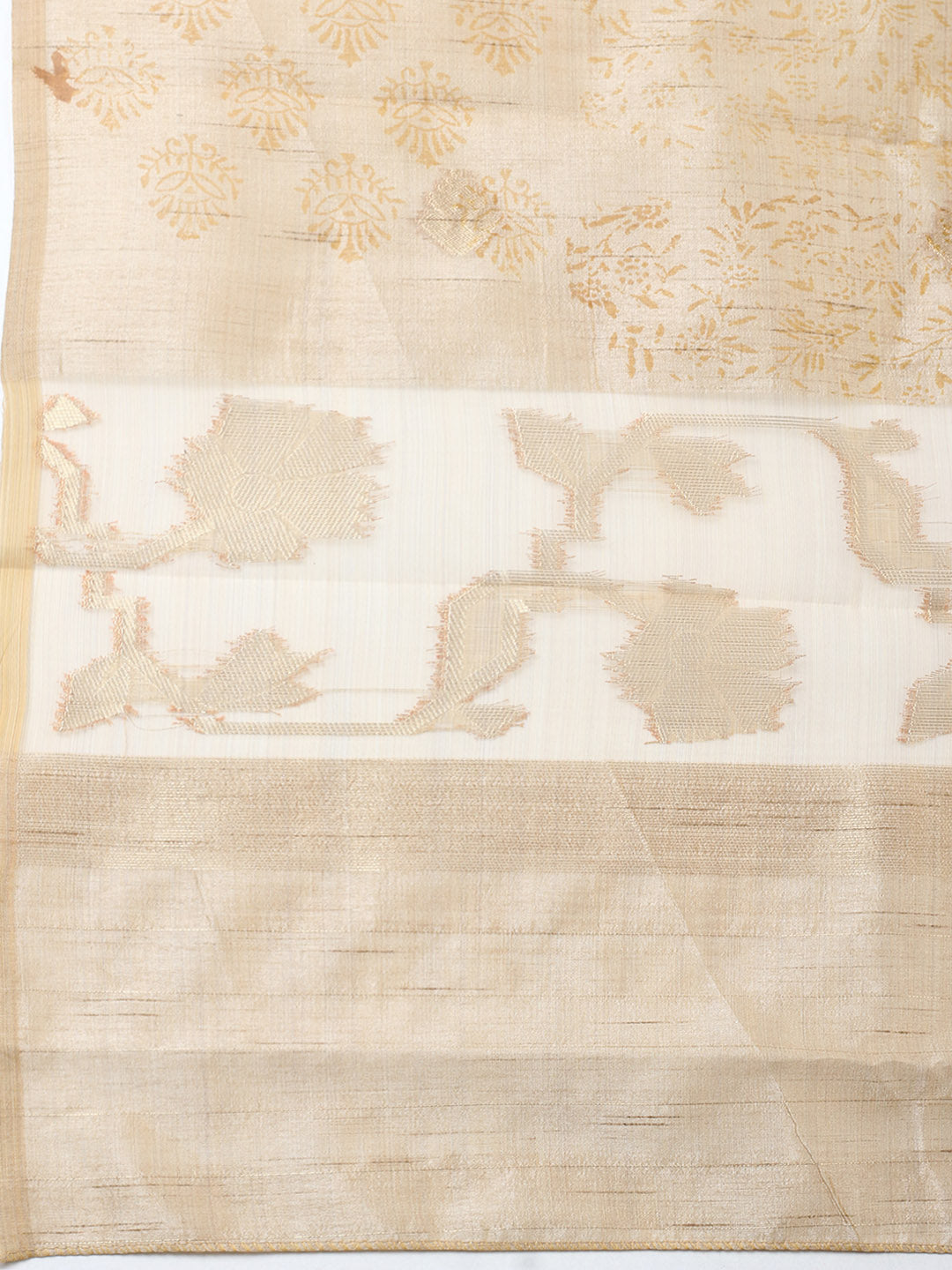 Printed Cotton Blend Unstitched Suit With Pant &amp; Dupatta
