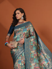Woven Design Satin Saree