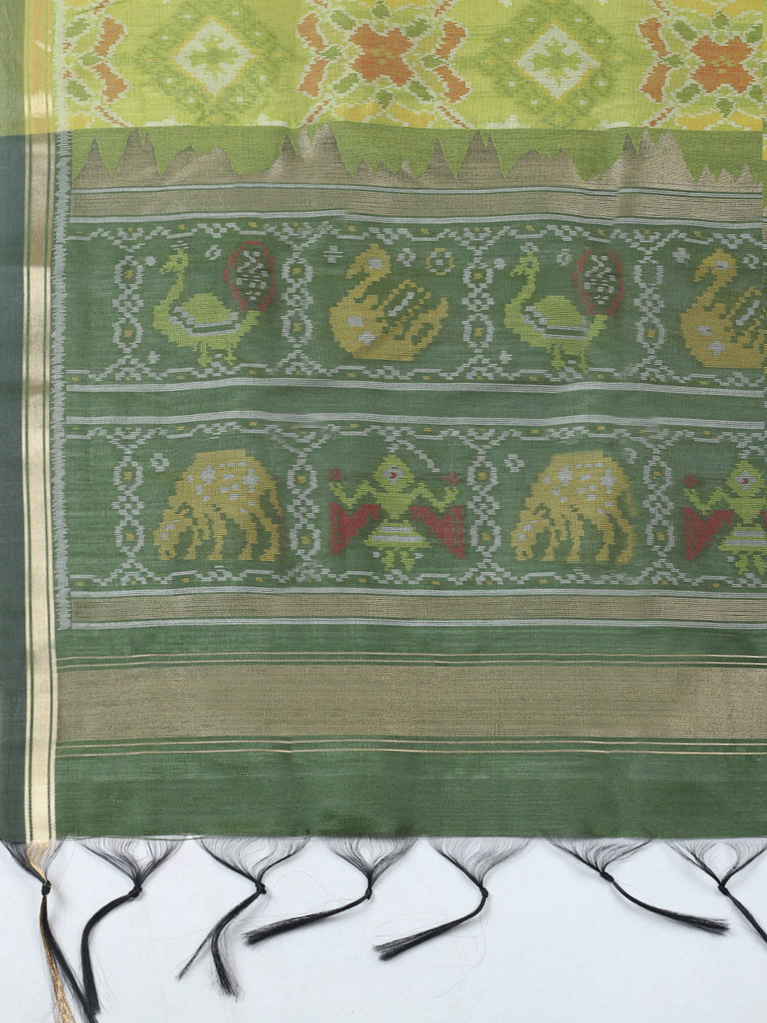 Embroidered Chanderi Unstitched Suit With Pant &amp; Dupatta