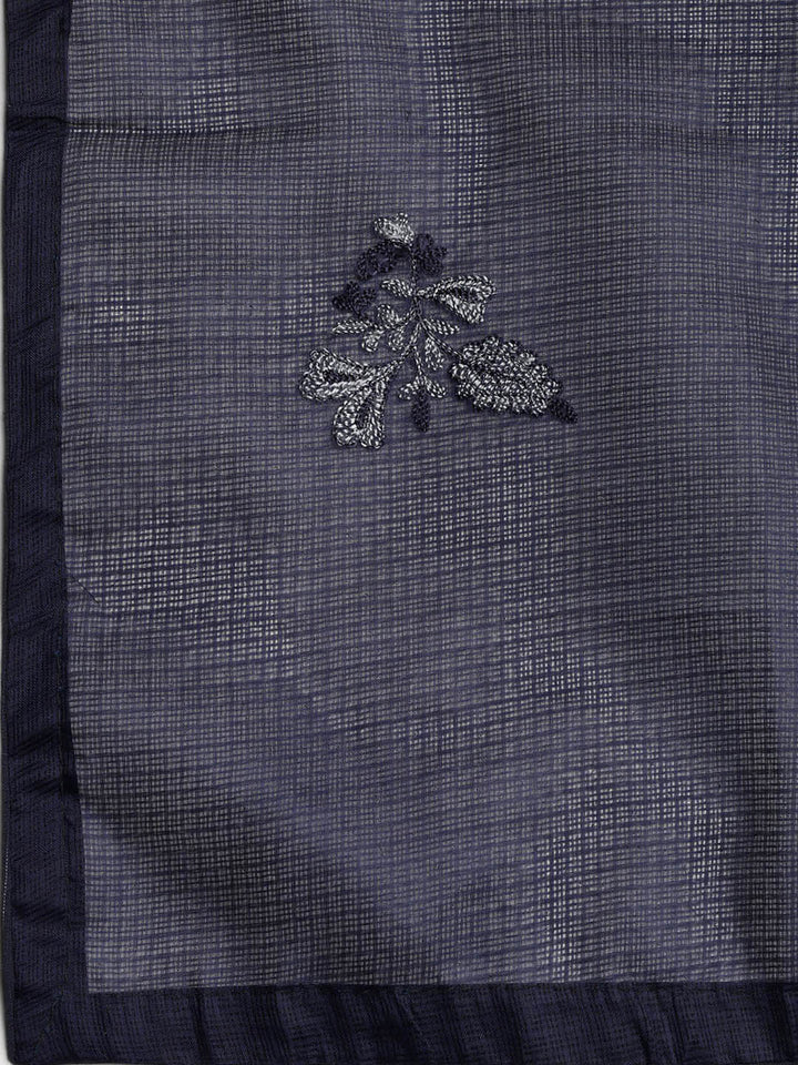 Embroidered Cotton Blend Unstitched Suit With Dupatta