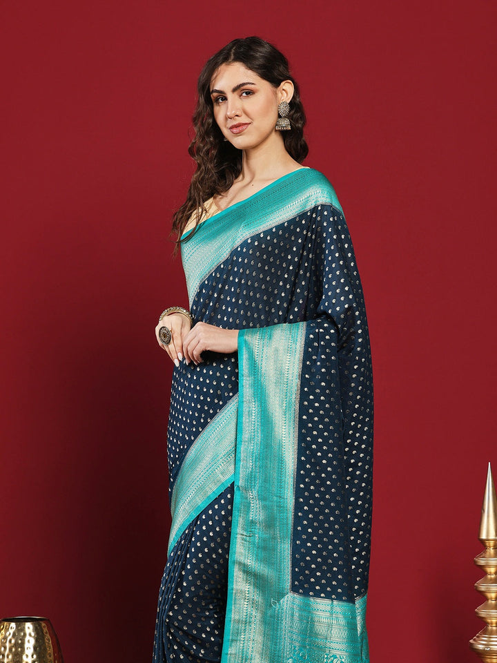 Plain Crepe Saree