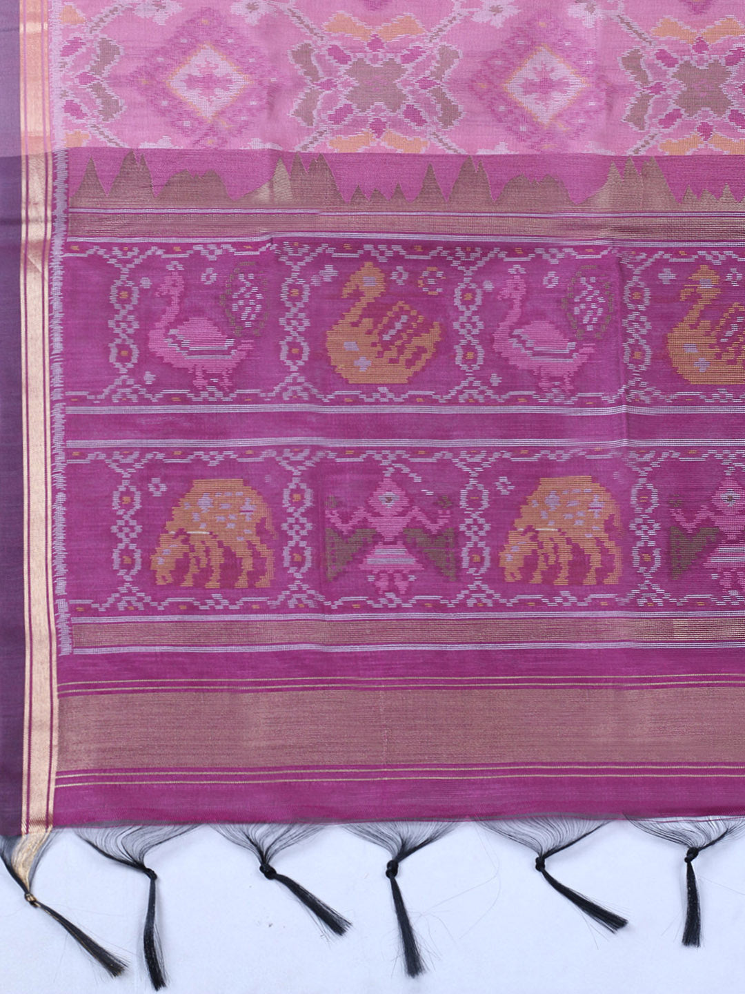 Embroidered Chanderi Unstitched Suit With Pant &amp; Dupatta