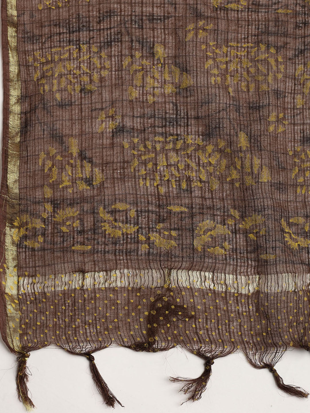 Printed Cotton Blend Unstitched Suit With Dupatta