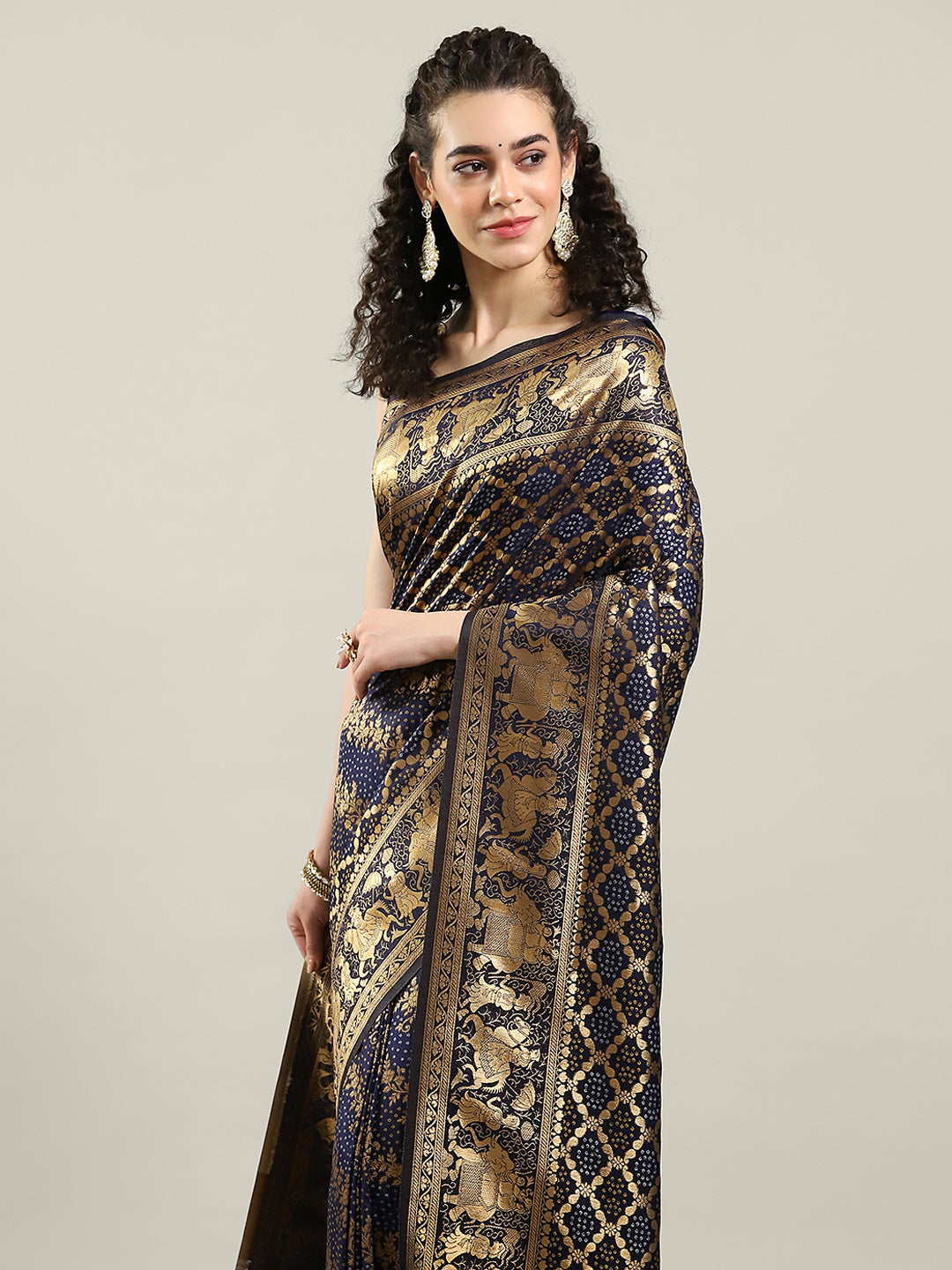 Zari Jaal Art Silk Woven Saree