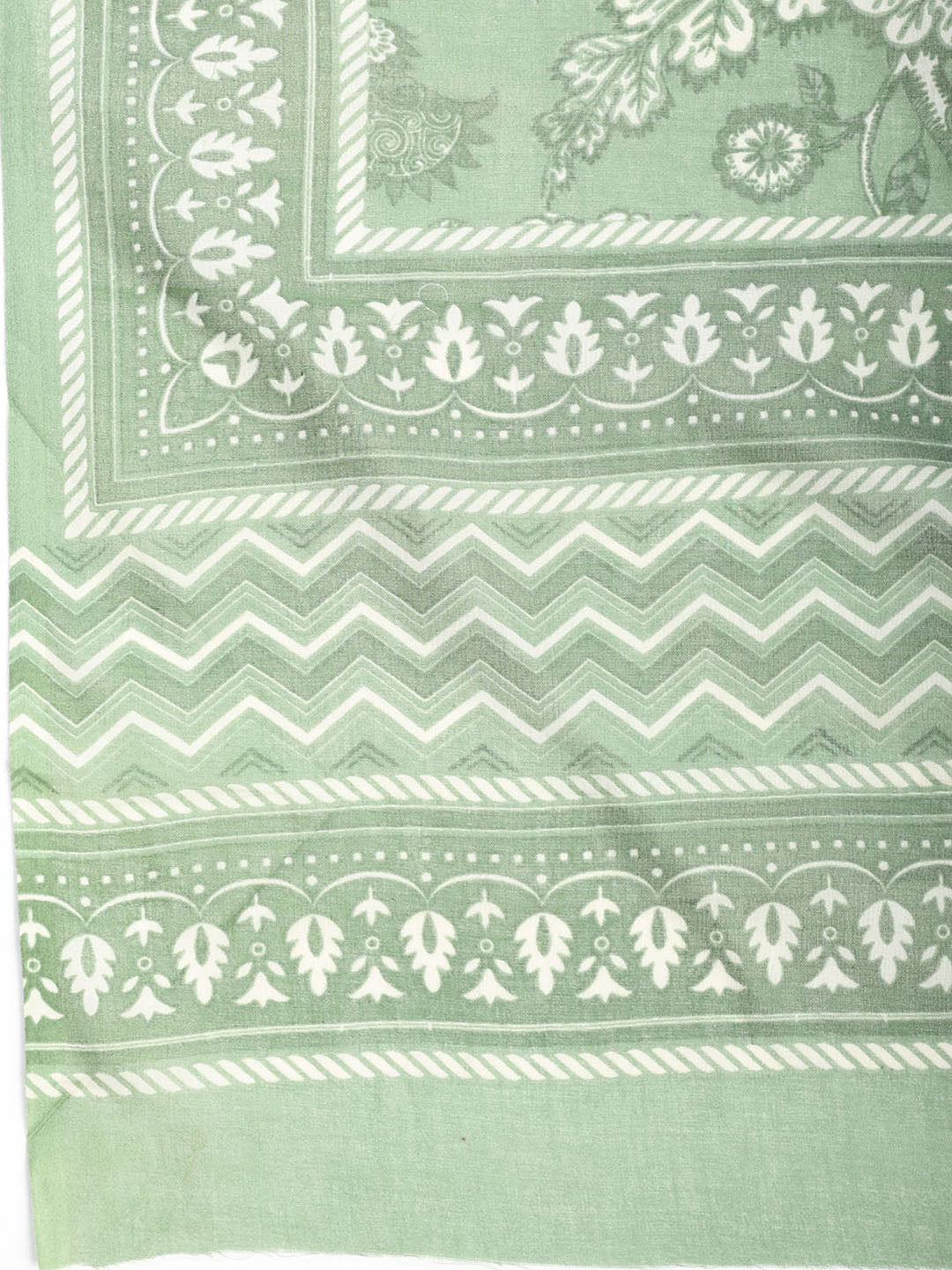 Patch Neck Cotton Blend Unstitched Suit With Dupatta