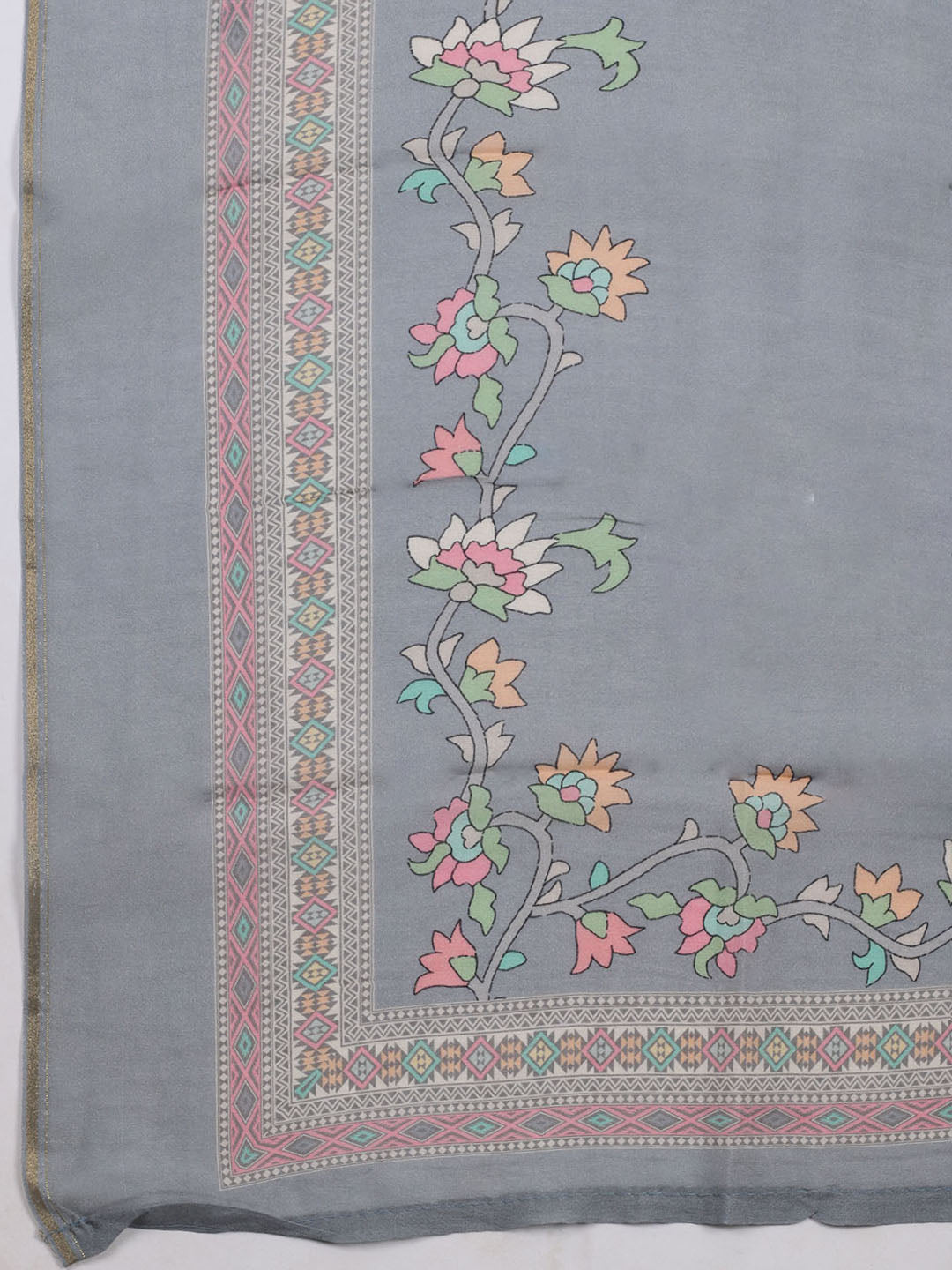 Printed Muslin Unstitched Suit With Dupatta