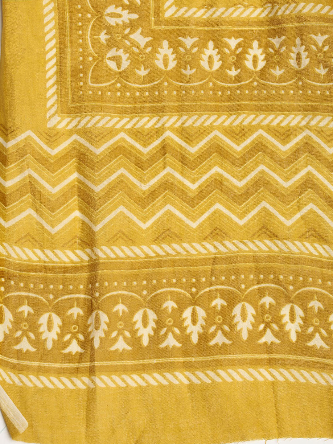 Patch Neck Cotton Blend Unstitched Suit With Dupatta