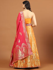 Banarasi Unstitched Choli With Lehenga & Dupatta