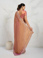 Embroidered Chiffon Saree