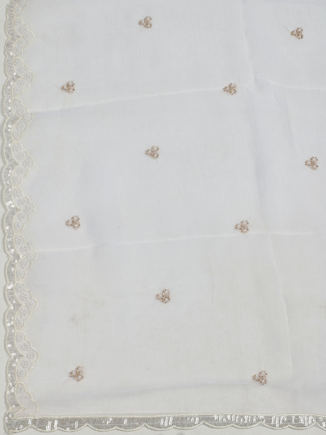 Embroidered Chiffon Unstitched Suit With Dupatta