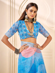 Digital Printed Cotton Saree